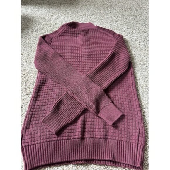 Ethan Pierce Mens Button Detail Knit Long Sleeve Pull Over Burgundy Size Small - Picture 12 of 14
